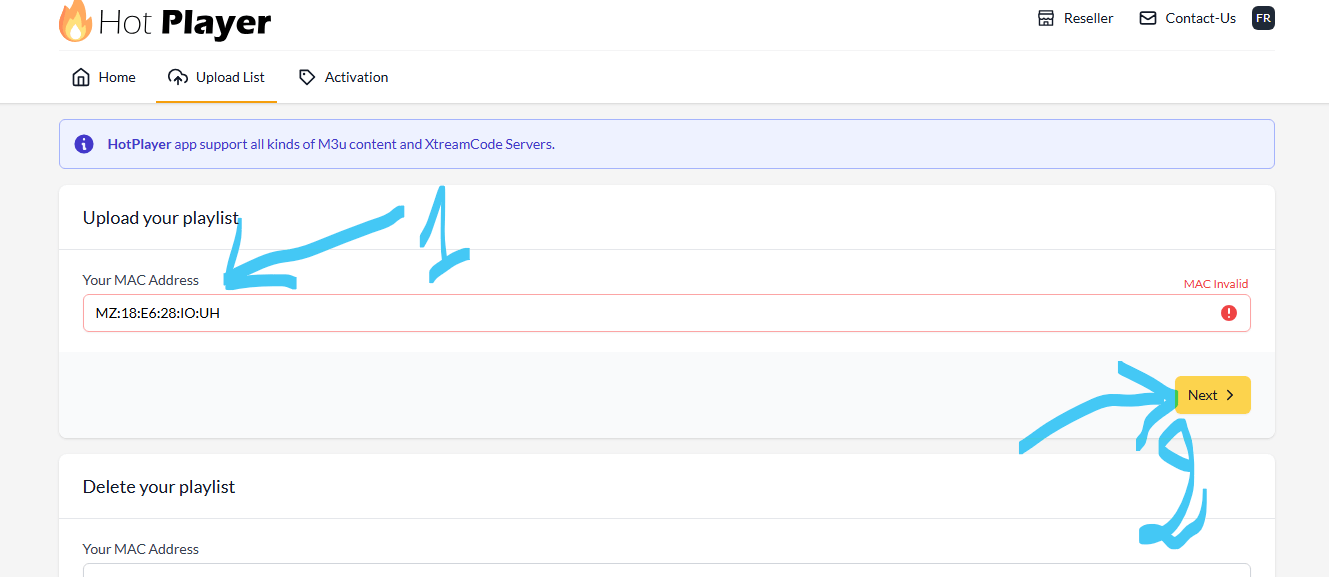 Trouver Mac Address Hot Player Pro Smart TV LG Samsung