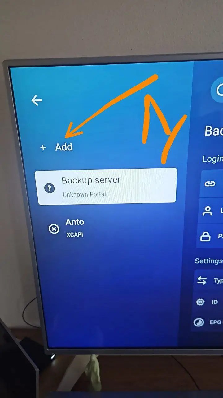 Formulaire configuration serveur IPTV Formuler Z10 Pro Max